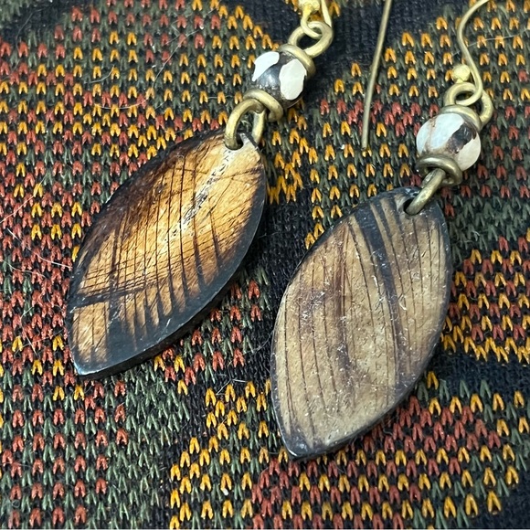 Wooden Boho Earrings - Picture 2 of 4